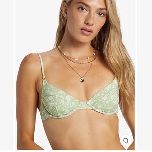 NWT Floral Green Bikini Set